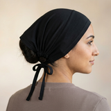 Tie-Back Hijab Cap - Black