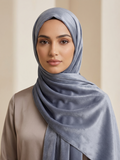 Velvet Satin - Blue Grey