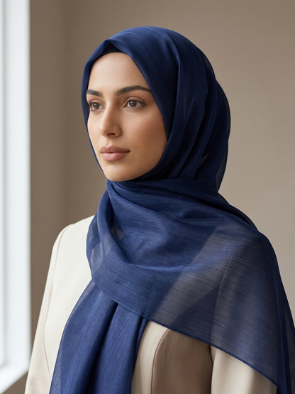 Premium Organza - Navy Blue