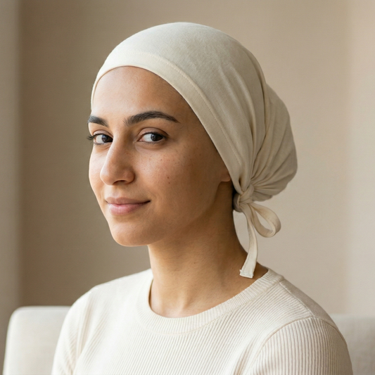 Tie-Back Hijab Cap - White
