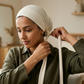 Tie-Back Hijab Cap - White