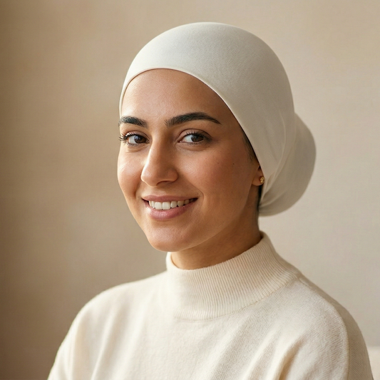 Tube Hijab Cap - White